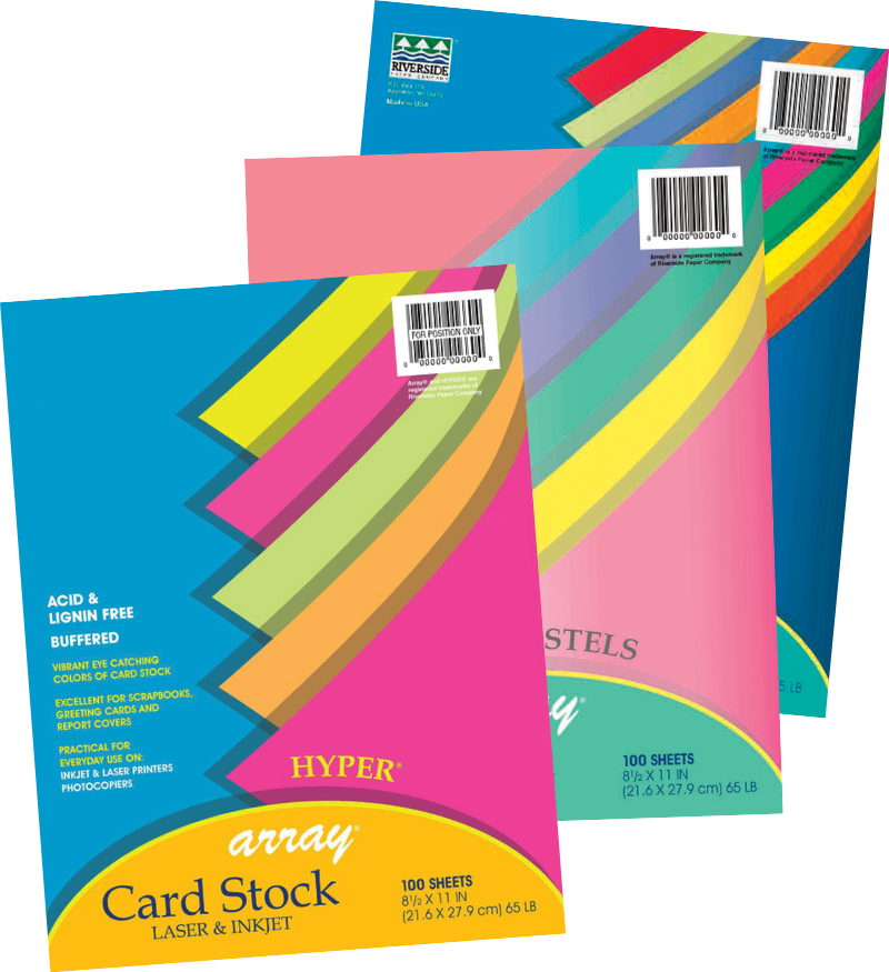 ArrayÂ® Card Stock, Assorted Colors, 100 Sheets 