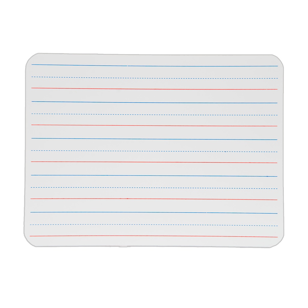 9" x 12" Two-Sided Plain/Red & Blue Lined Dry Erase Boards 4ct_1