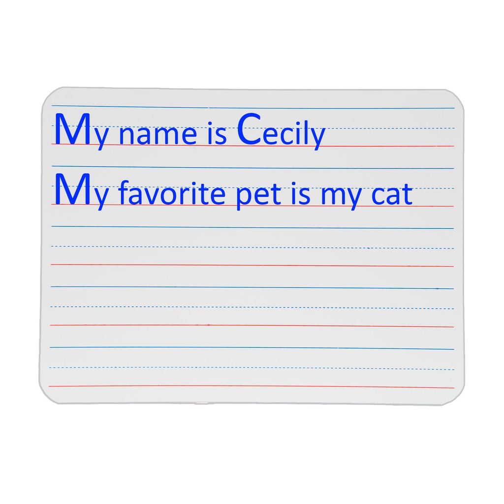 9" x 12" Two-Sided Plain/Red & Blue Lined Dry Erase Boards 4ct_2