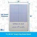 11" x 16" Graph 1/4" Dry Erase Boards 3ct_3
