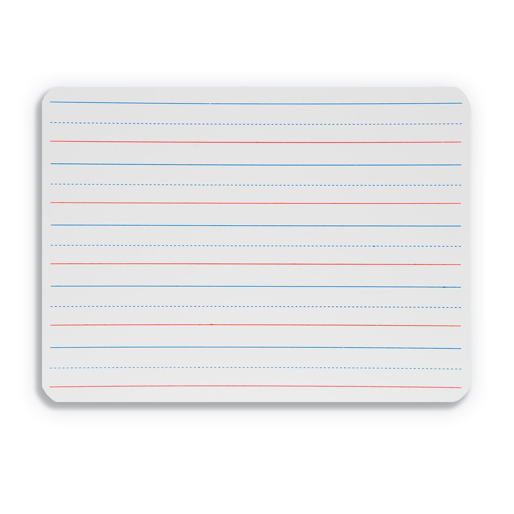 9" x 12" Magnetic Two-Sided Plain/Red & Blue Lined Dry Erase Board 3ct_4