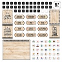 Black, White, and Wood Calendar Bulletin Board Set_4