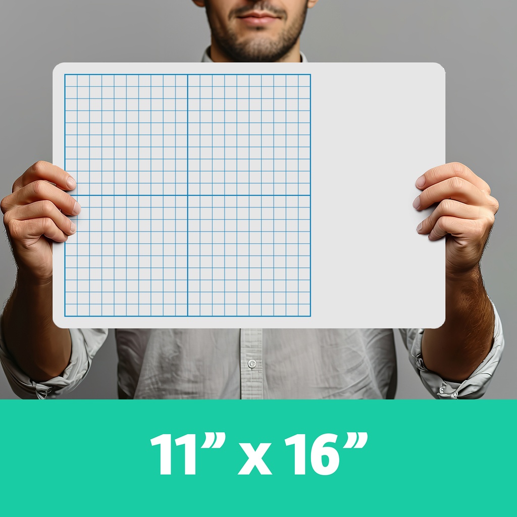 11" x 16" Graph 1/2" Dry Erase Boards 3ct_1