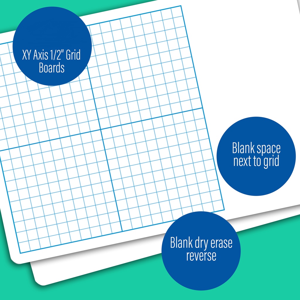 11" x 16" Graph 1/2" Dry Erase Boards 3ct_2