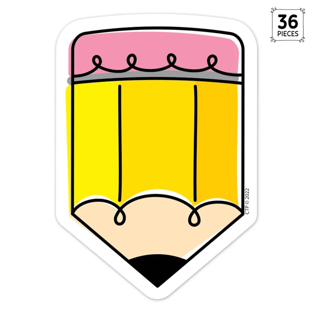 Core Décor 3" Doodle Pencil Designer Cut-Outs_2