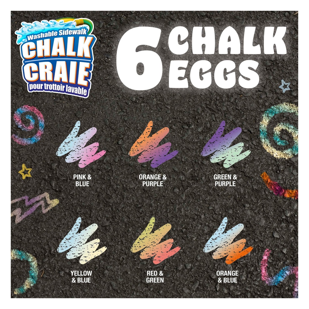Tie Dye Chalk Eggs 6ct_3