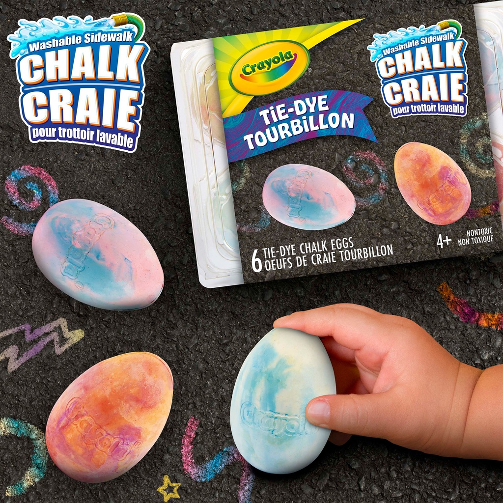 Tie Dye Chalk Eggs 6ct_4
