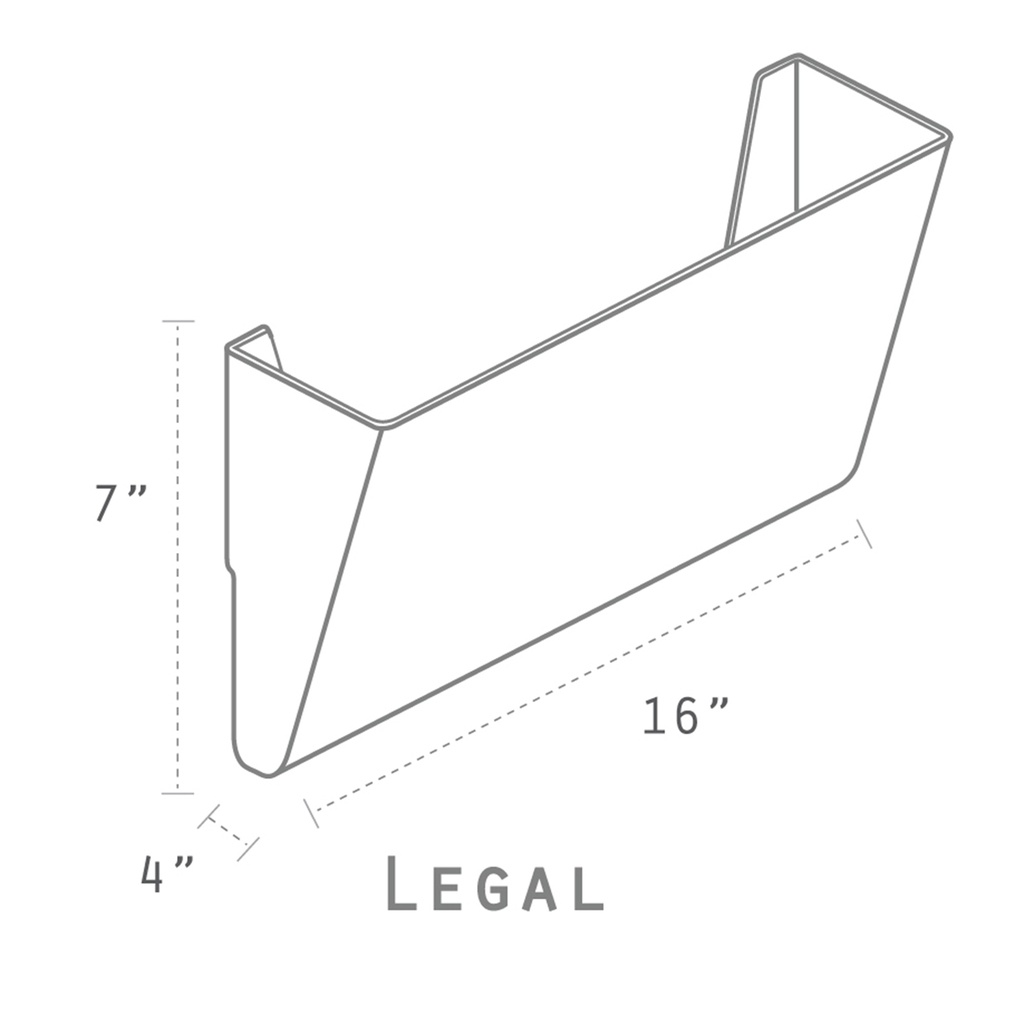 Black Legal Size Magnetic Wall File
