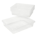 Clear Flate Storage Trays Pack of 5