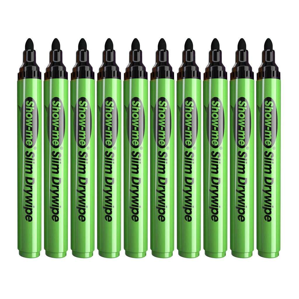 Black Medium Tip Slim Barrel Dry Erase Markers 10ct