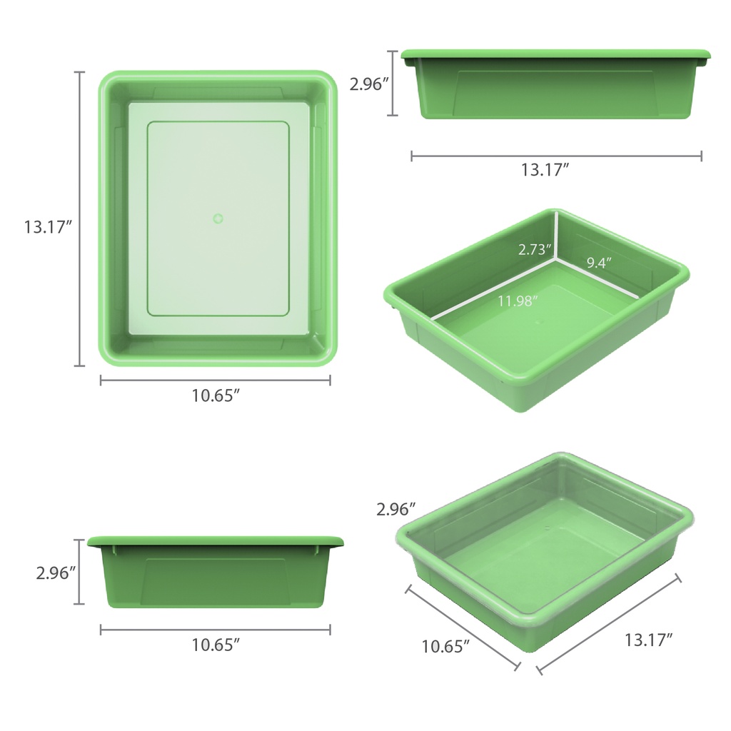 Green Storage Tray with Lid.2