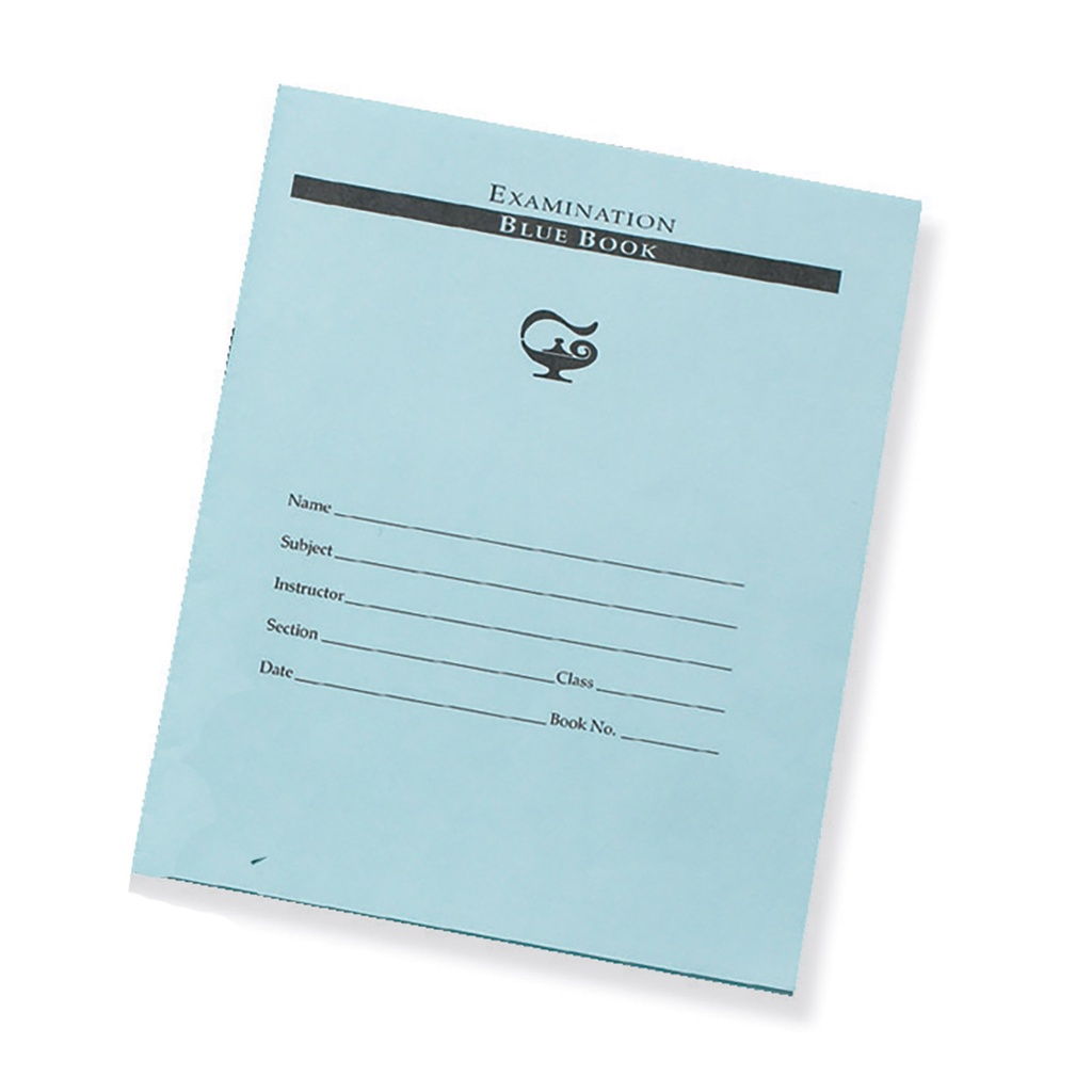 12 Page 7" x 8.5" Examination Blue Books 3/8" Ruled 50ct.2