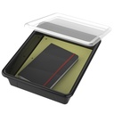 Black Flat Storage Tray with Lid.1