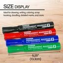 Chisel Tip 4 Assorted Color Permanent Markers