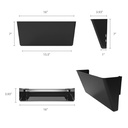 Black Legal Size Unbreakable Wall File Set of 3.2