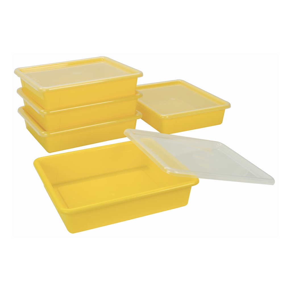 Yellow Flat Storage Tray with Lid.2