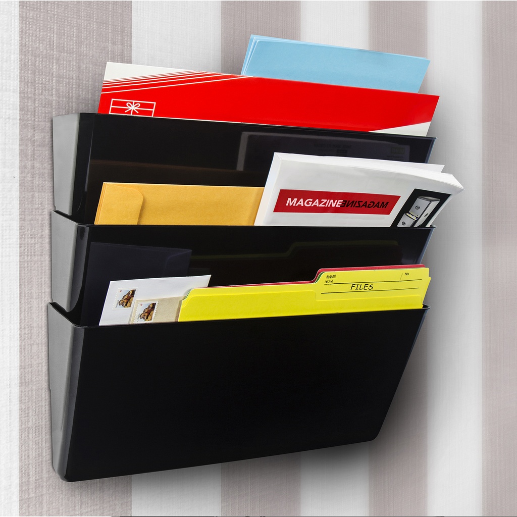 Black Legal Size Unbreakable Wall File Set of 3.4