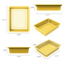 Yellow Flat Storage Tray with Lid.4