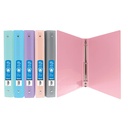 1" Pastel Poly 3 Ring Binder with Pocket