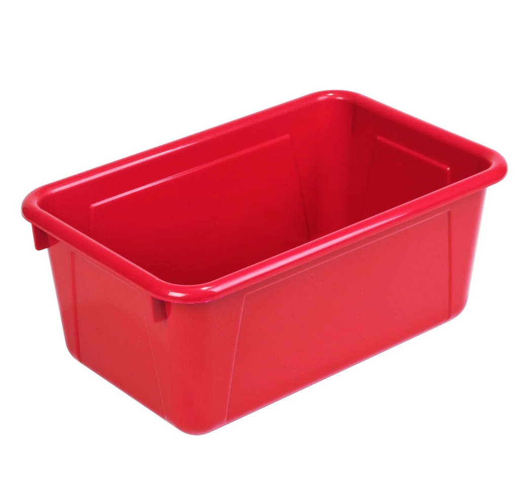 Small Cubby Bin Red