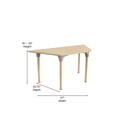 Bright Beginnings Commercial Grade Wooden Adjustable Height Classroom Activity Table