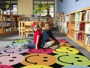 Schoolgirl Style Big Rainbow Smiley Faces Rectangle Rug