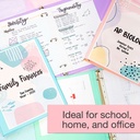 1" Pastel View 3 Ring Binder with 2 Pockets image number 4