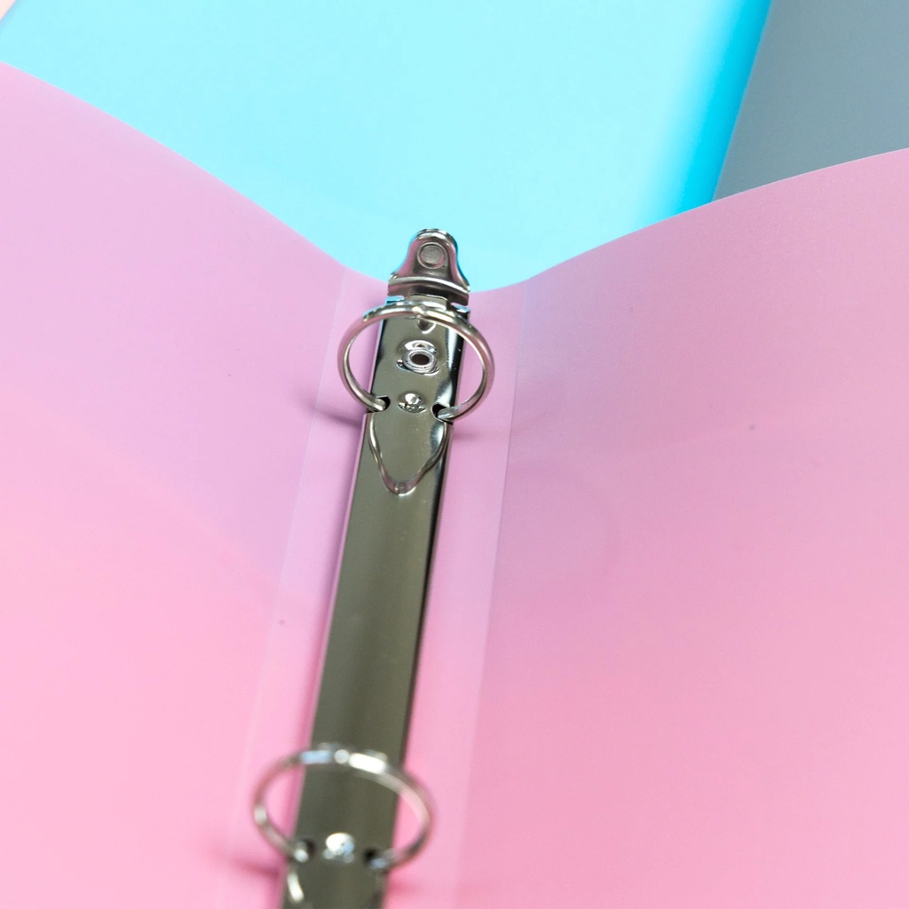 1" Pastel Poly 3 Ring Binder with Pocket image number 5