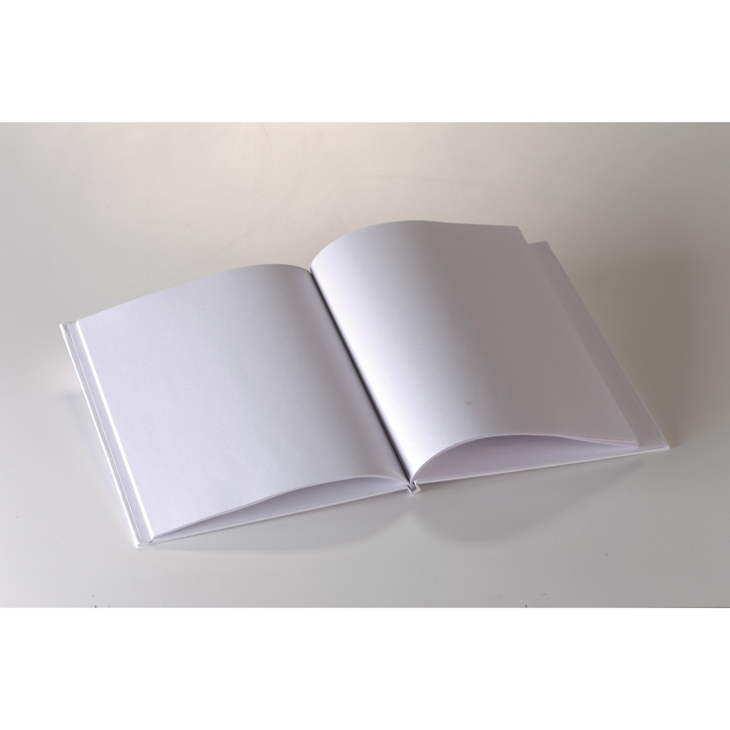 Ashley Portrait Hardcover Blank Pages Book, White