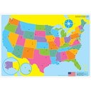 Smart Poly™ Learning Mats: U.S. Basic Map 10 Pack
