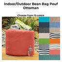 Indoor/Outdoor Bean Bag Pouf Ottoman