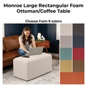 Monroe Large Rectangular Foam Ottoman/Coffee Table