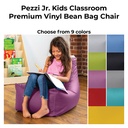 Pezzi Jr Kids Classroom Premium Vinyl Bean Bag Chair