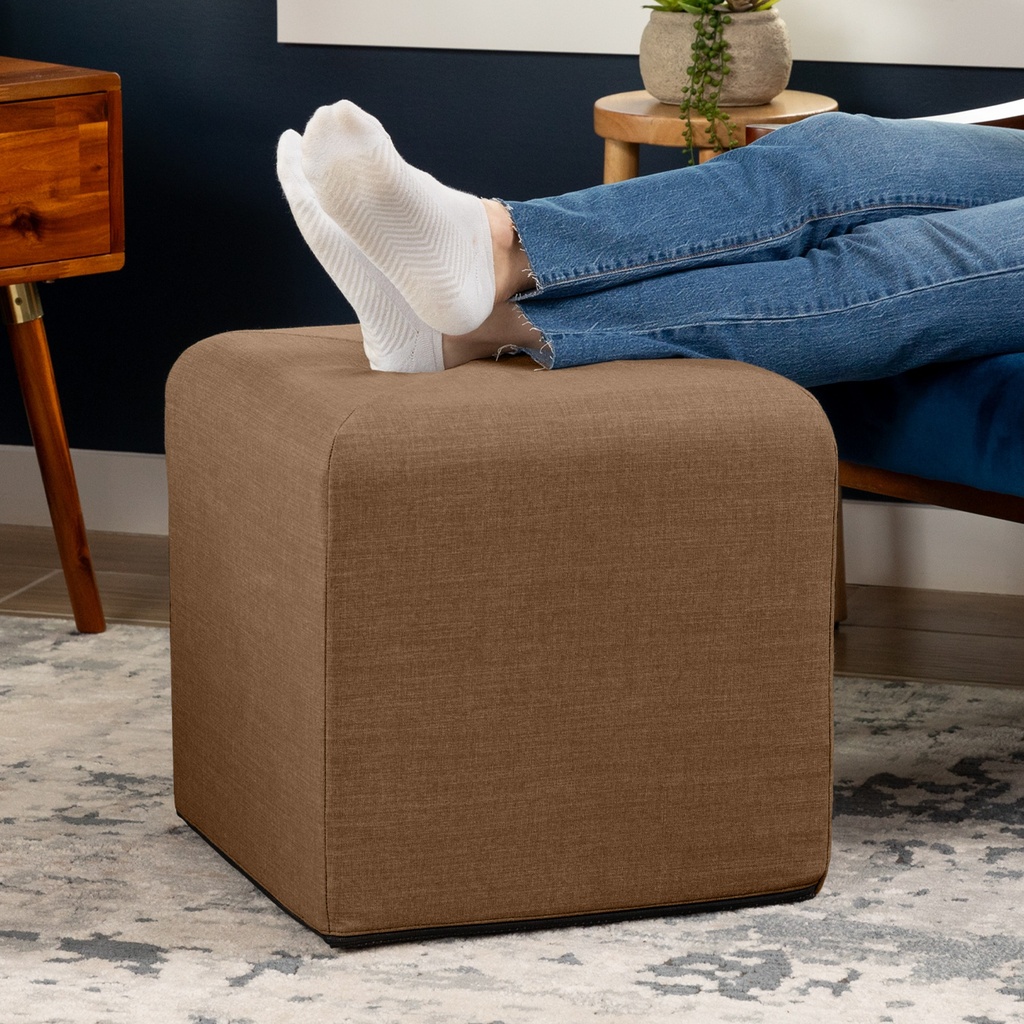 Monroe Small Square Foam Ottoman with Stain Resistant Performance Fabric_image48