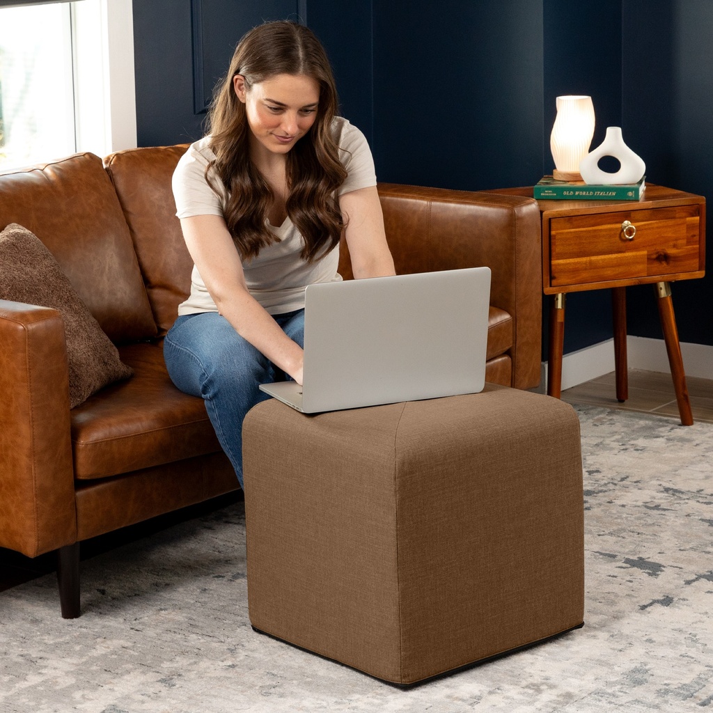 Monroe Small Square Foam Ottoman with Stain Resistant Performance Fabric_image116