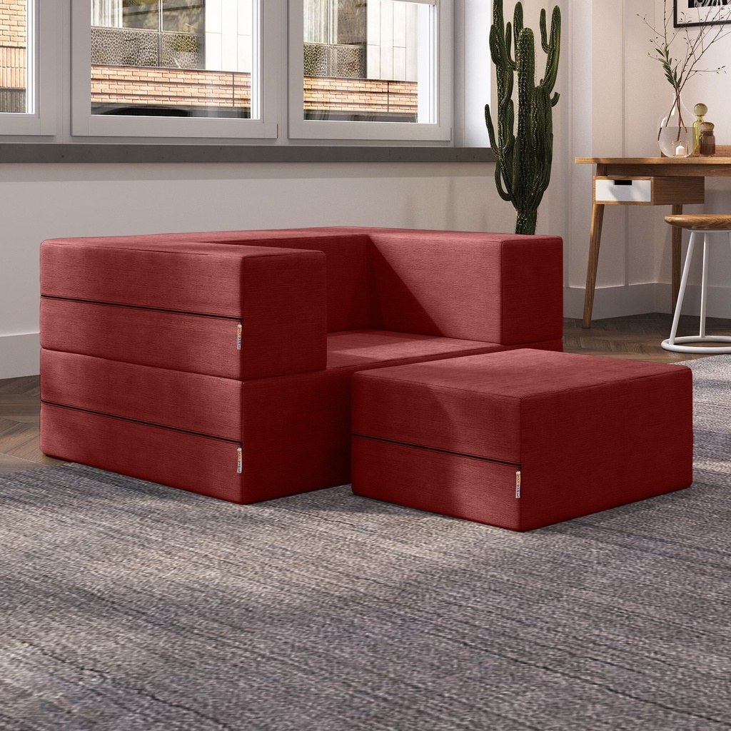 Zipline Convertible Sleeper Futon Chair & Ottoman _image290