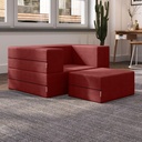 Zipline Convertible Sleeper Futon Chair & Ottoman _image290