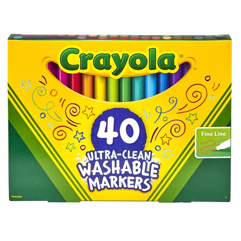 40ct Crayola Washable Fine Line Markers