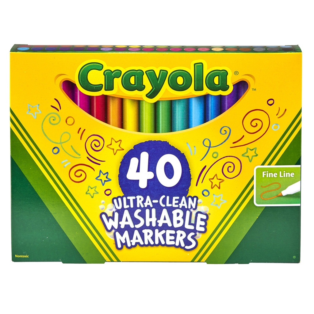 40ct Crayola Washable Fine Line Markers