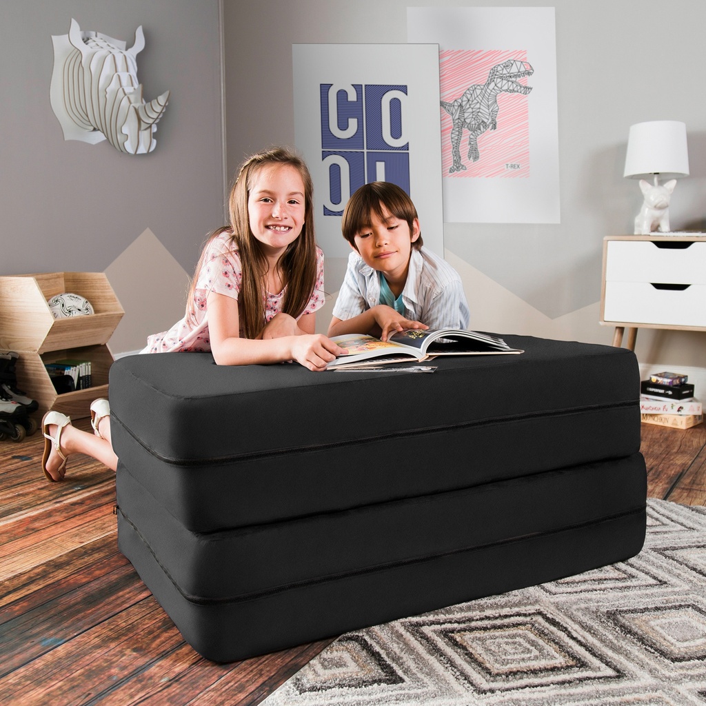 Zipline Kids Sofa & Large Ottoman 3 in 1 Fold Out Sofa_image786
