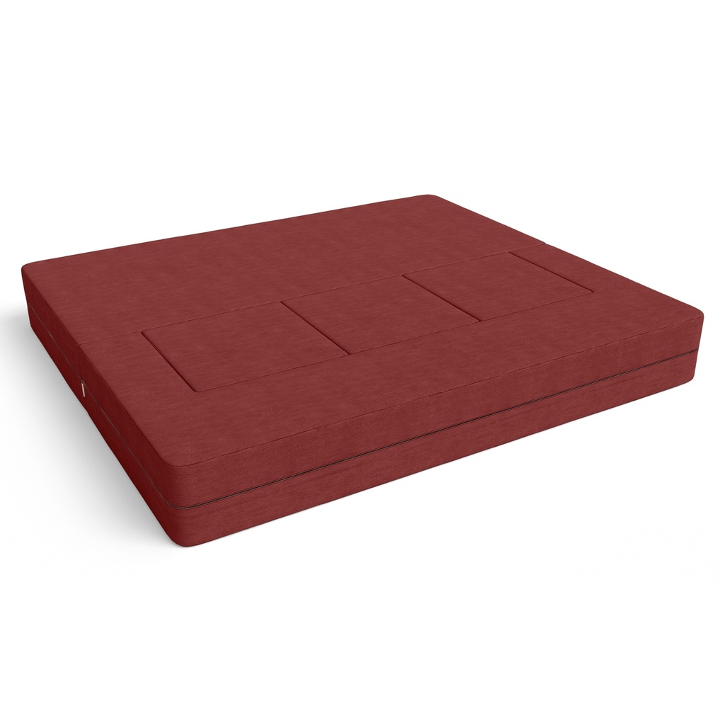 Zipline Convertible Textured Microvelvet  Sleeper Sofa & Three Ottoman_image855