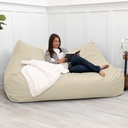 Lozia Loveseat Large Faux-Leather Foam Bean Bag Sofa_image953