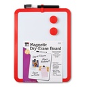 Framed Magnetic Dry Erase Board with Marker & Magnets, Assorted Colors, 8.5" x 11", Pack of 4