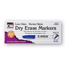 12ct Blue Bullet Tip Pocket Style Dry Erase Markers