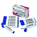 Dry Erase Markers, Barrel Style, Chisel Tip, Blue, 12 Per Pack, 3 Packs