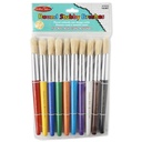 10ct Round Handle Stubby Brushes