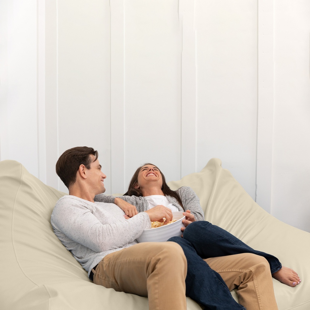Lozia Loveseat Large Faux-Leather Foam Bean Bag Sofa_image1357