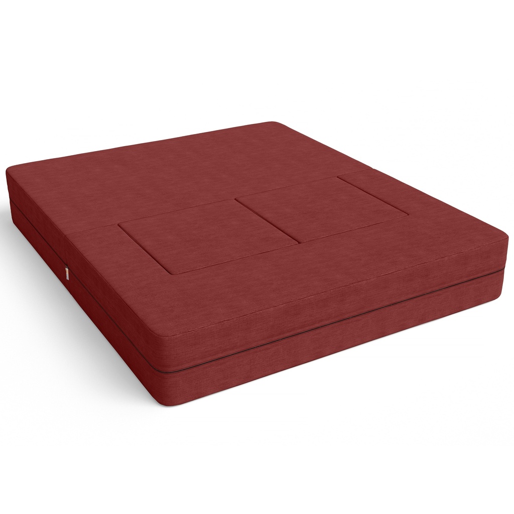 Zipline Convertible Textured Microvelvet Sleeper Loveseat & Ottoman_image1457
