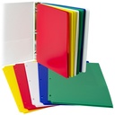 Two-Pocket Heavyweight Poly Portfolio Folder with Three-Hole Punch, Assorted Primary Colors, 10 Per Pack, 2 Packs