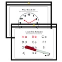 Reusable Dry Erase Pockets - Study Aid, Black, 12" x 9", Pack of 10